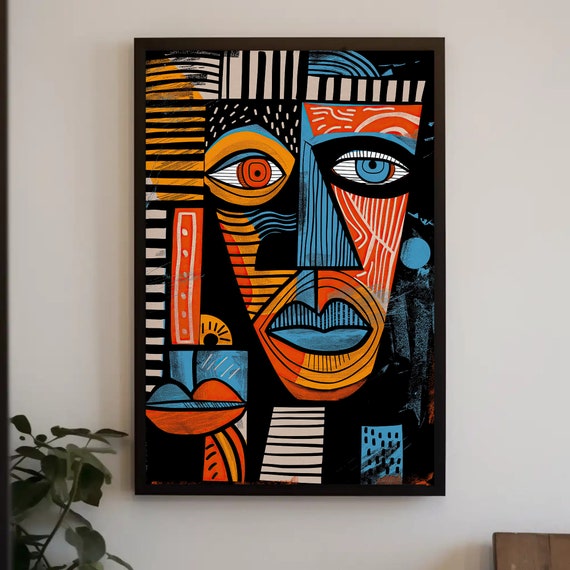 African Abstract Minimalist Print Vibrant African Inspired Wall Art Bold Colorful Decor Contemporary African Art For Home