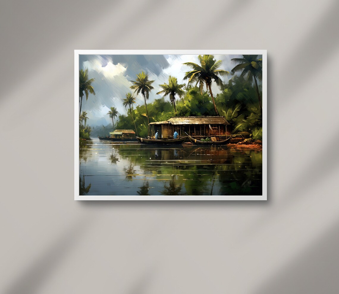 Kerala South Indian Art Print, Home Decor Piece - Image 3
