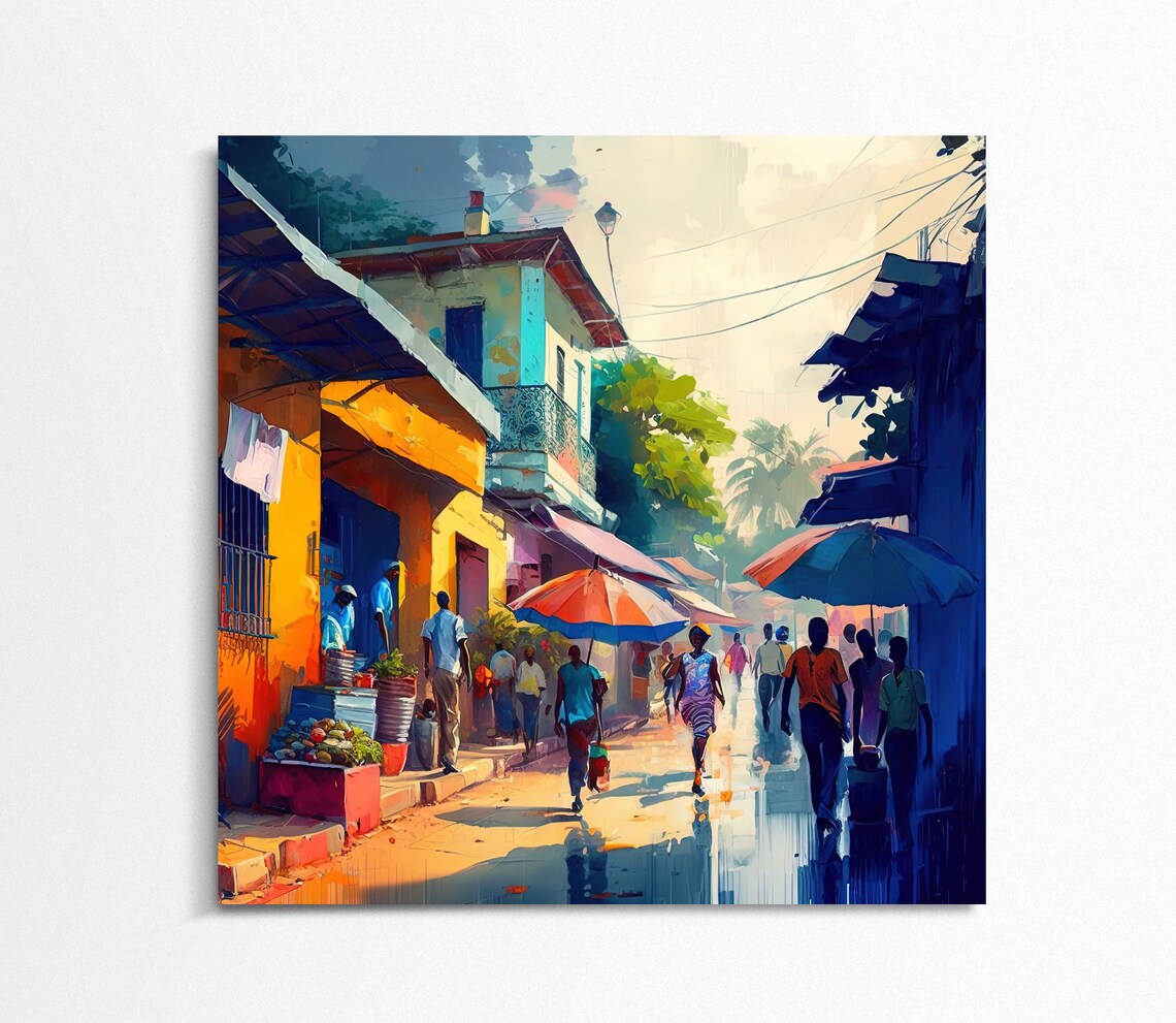 Haiti Street Art Print, Haitian Home Wall Decor