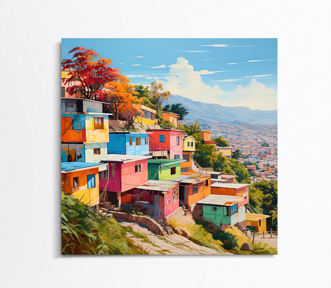 Petionville, Haiti City Travel Poster, Haitian Art