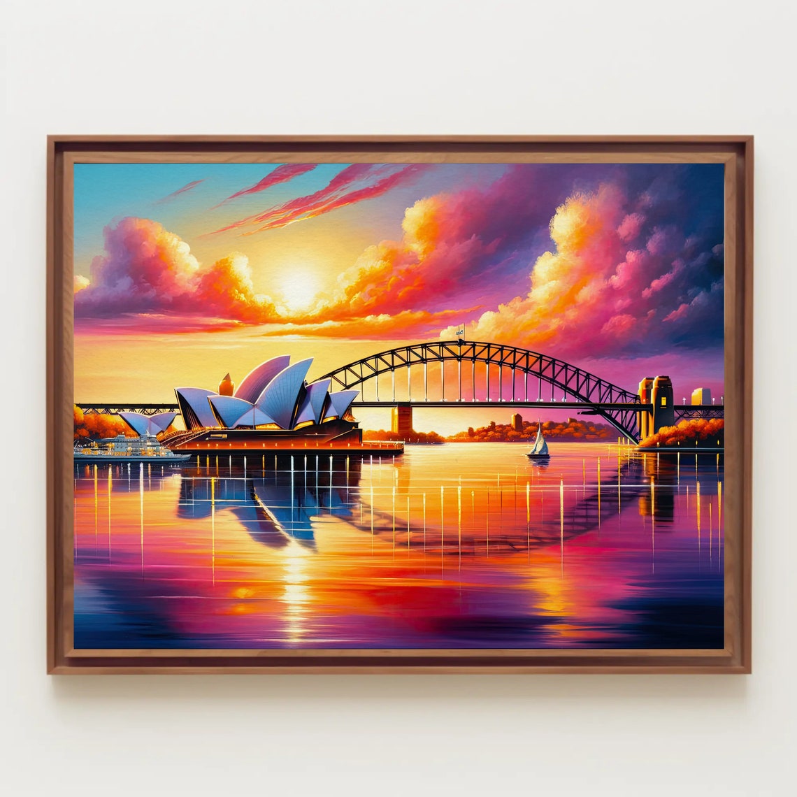 Sydney Harbour Sunset With Opera House and Harbour Bridge Poster - Image 3