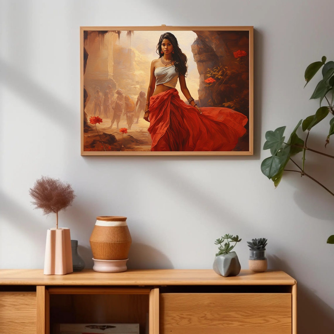 Indian Brown Girl Print Indian Woman Art Extra Large Wall Art Desi Art South Asian Art I Indian Art Antarmada Art - Image 5
