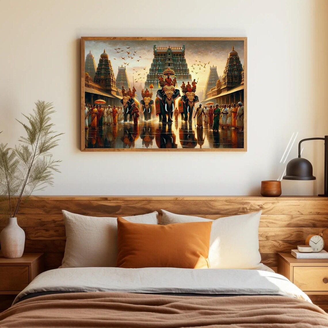 Temple Festival In Southern India, Indian Art Print - Image 2