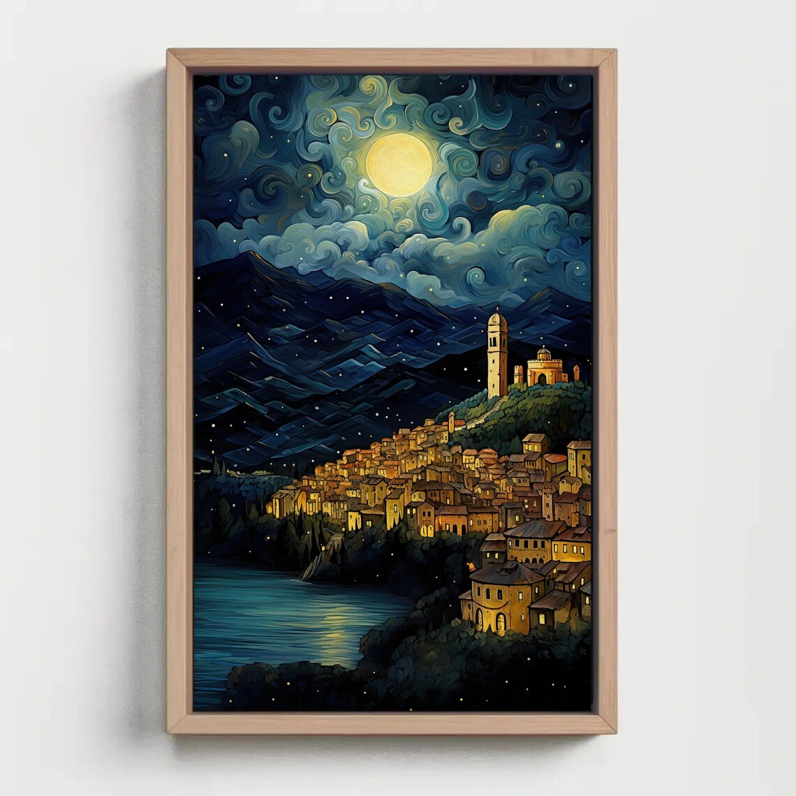 Positano Italy Modern Art Poster, Amalfi Coast - Image 5