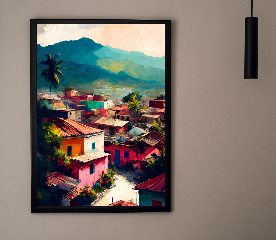 Haiti Art Print Haiti Art Haiti Travel Print Large Wall Art For Haiti Decor Caribbean Oil Painting - Image 4