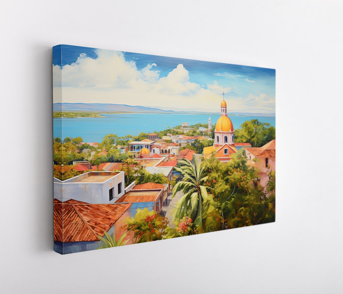 Managua Art Print Nicaragua Art Nicaragua Prints Nicaraguan Home Decor Managua Print Managua Oil Painting Wall Art - Image 4