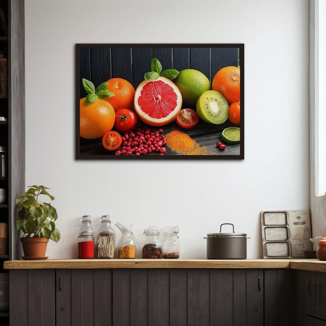 Fruit Wall Art Lemon Orange Dining Room Decor Ready To Hang Print Restaurant Poster Gift For Her Kitchen Decor - Image 2