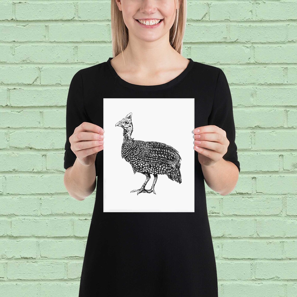 Guinea Fowl Nursery Decor, Nordic Art Poster - Image 2