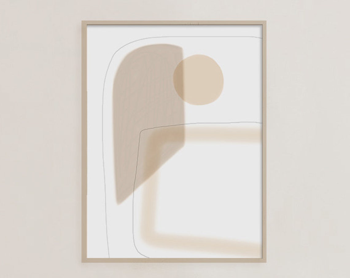 Soft Beige Arch Sun Circle Neutral Abstract Minimalist Wall Poster - Image 3