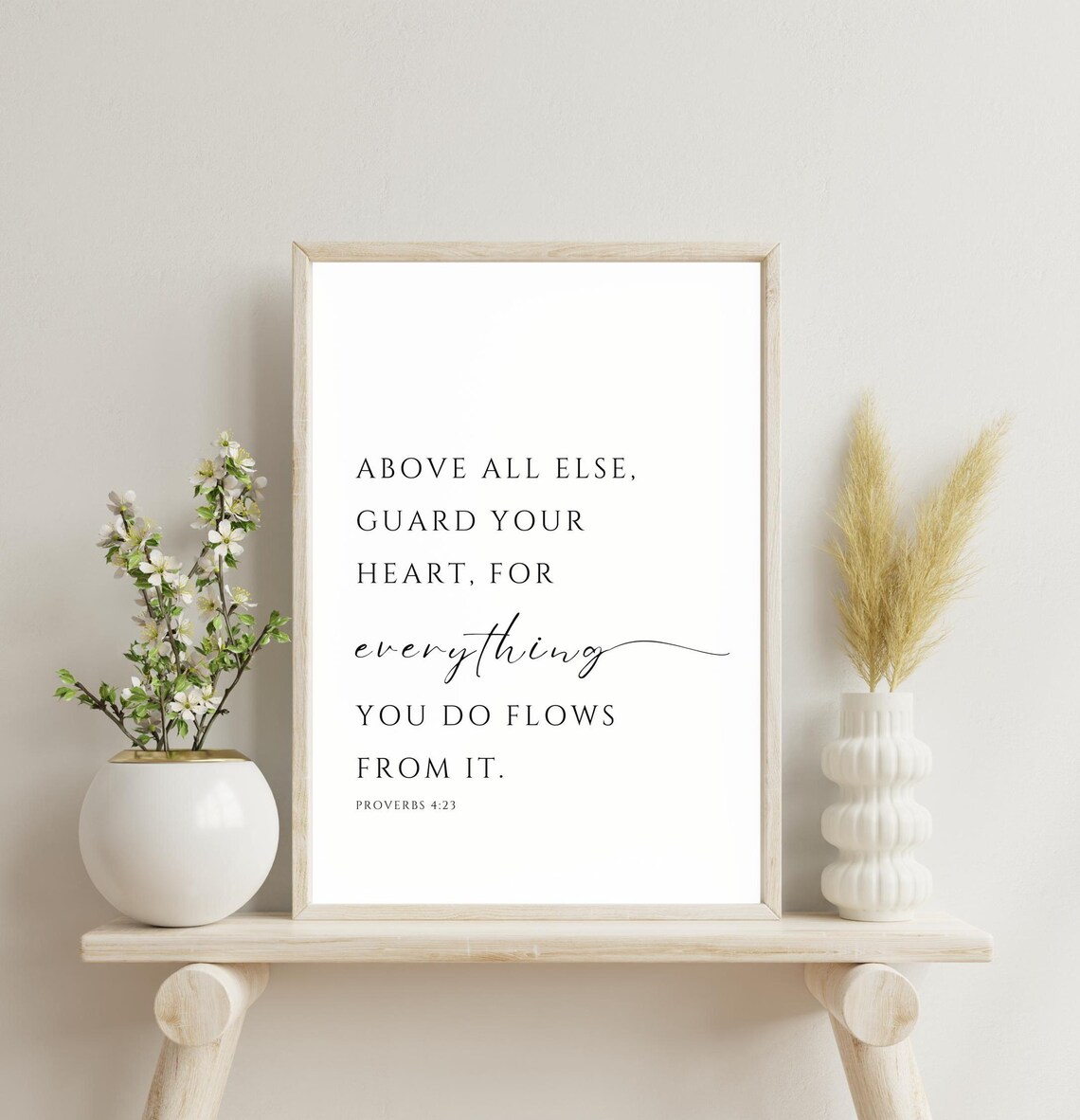 Above All Else Guard Your Heart, Bible Verse Art Print - Image 3