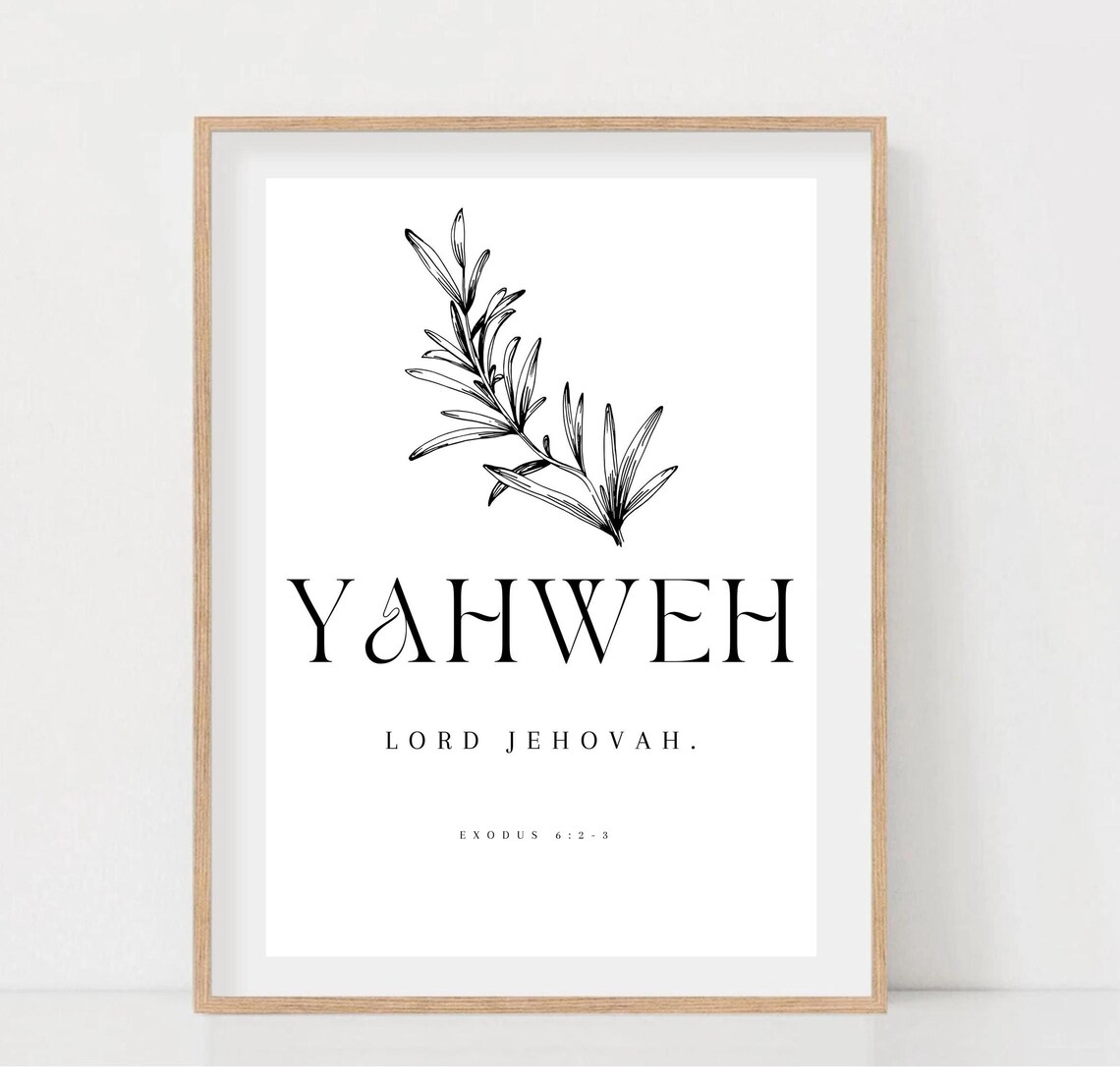 Yahweh Lord Jehovah Exodus 623 Botanical Hebrew Names of God Poster - Image 2