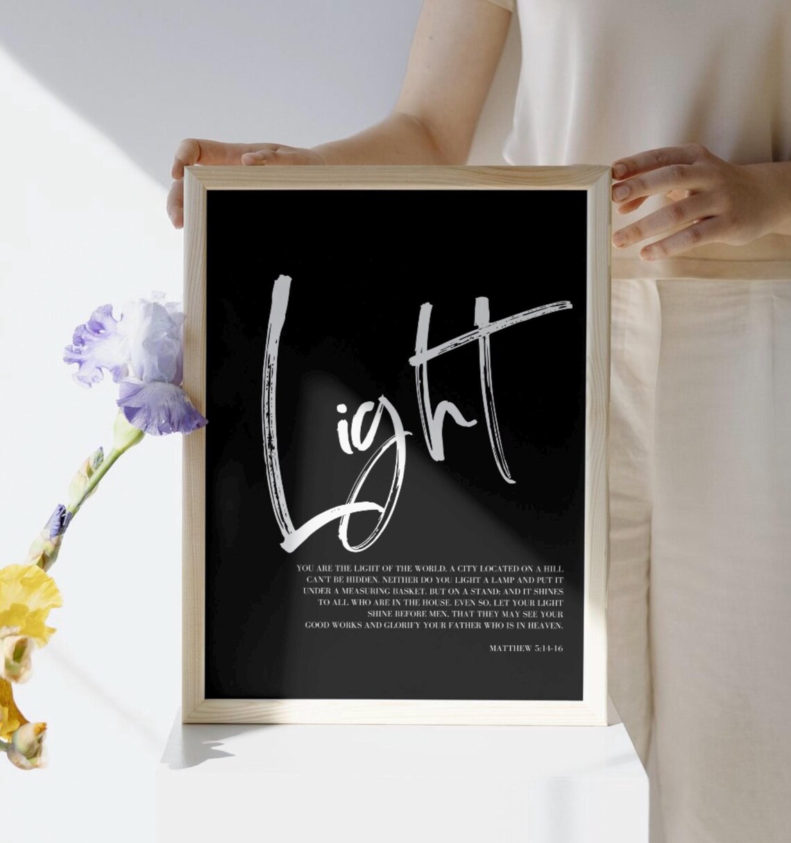 Matthew 5:14-16 Light Of The World Scripture Print