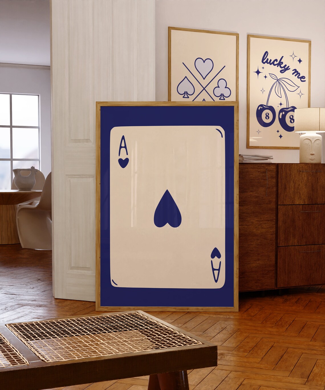 Ace Of Hearts Playing Card, Retro Trendy Wall Art - Image 4