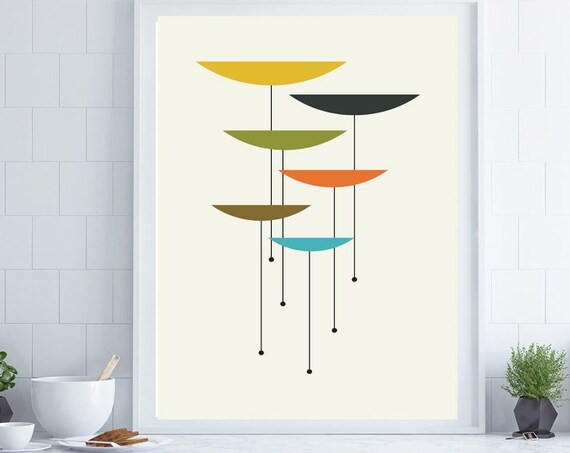 Mid Century Wall Art Mid Century Art Retro Wall Art Retro Print Retro Art Print Geometric Art Living Room Art