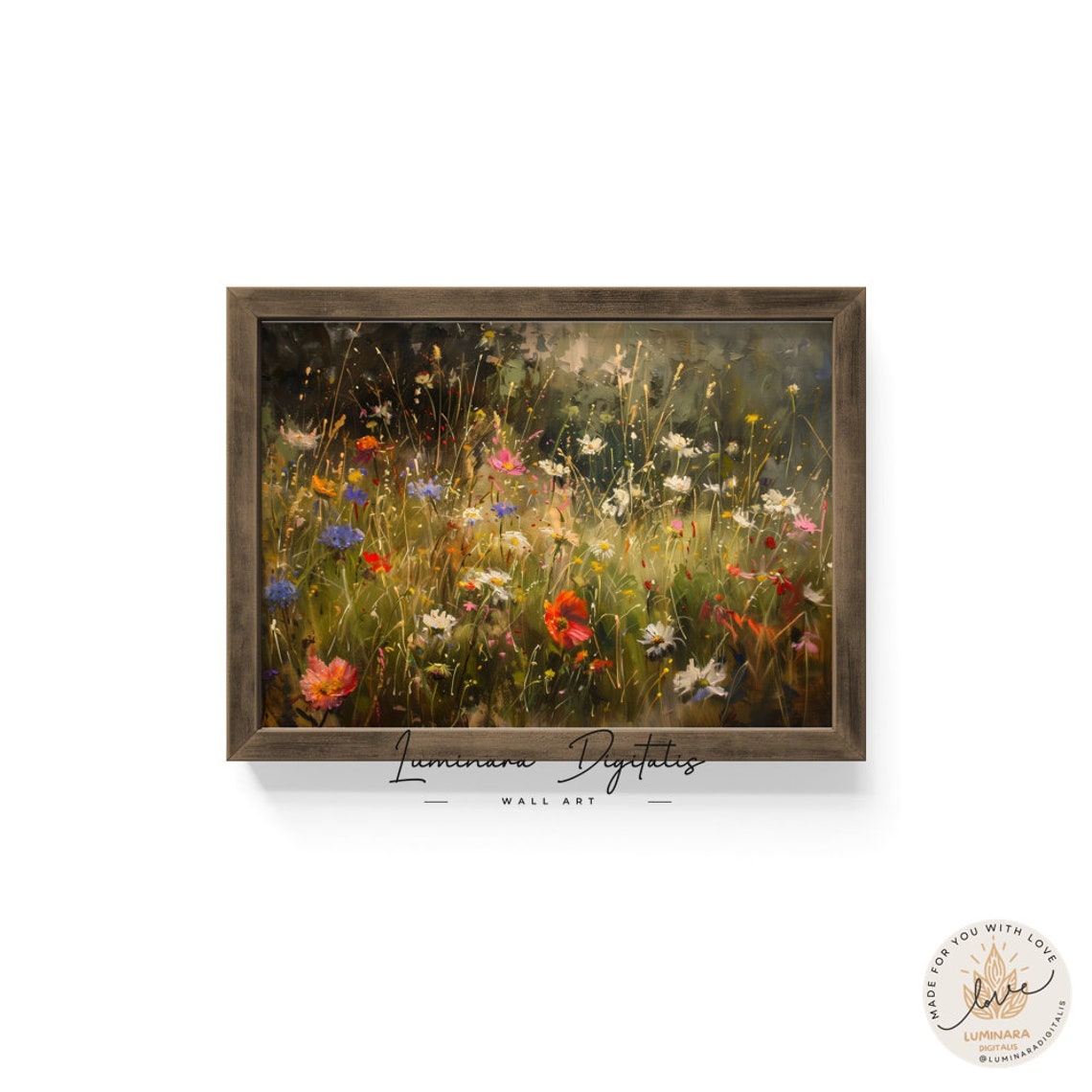 Dense Summer Wildflower Meadow Bursting With Colorful Blooms Print - Image 6