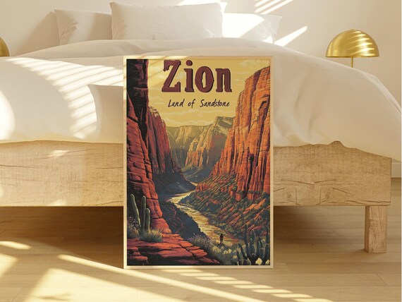 National Park Retro Poster, Nature Lover Gift