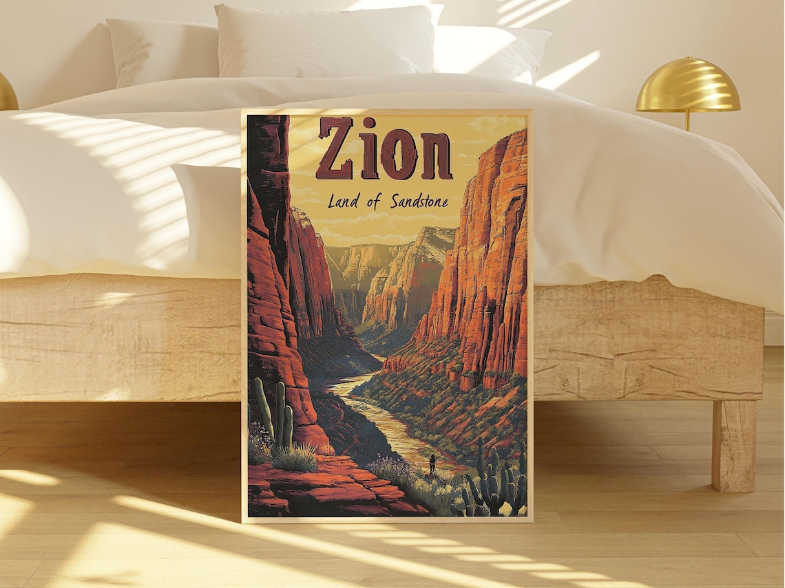 National Park Retro Poster, Nature Lover Gift