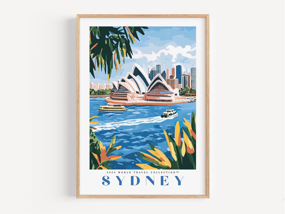 Travel Art Retro Poster, Vintage Landscape Gift