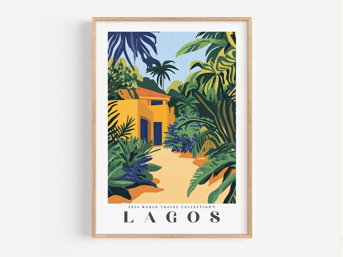 Retro Travel Poster, Vintage Nature Landscape