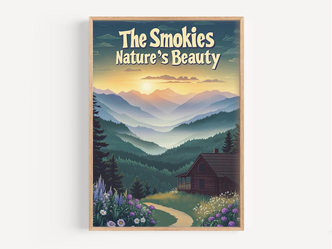 National Park Retro Travel Poster, Vintage Landscape - Image 2