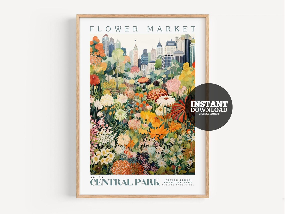 Flower Market Print, Central Park Botanical - Image 2