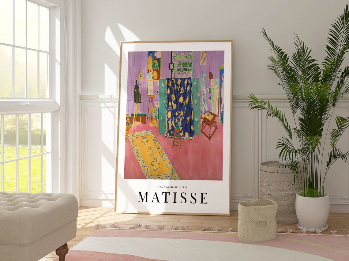 Henri Matisse The Pink Studio 1911 Fauvist Interior Painting Poster - Image 4