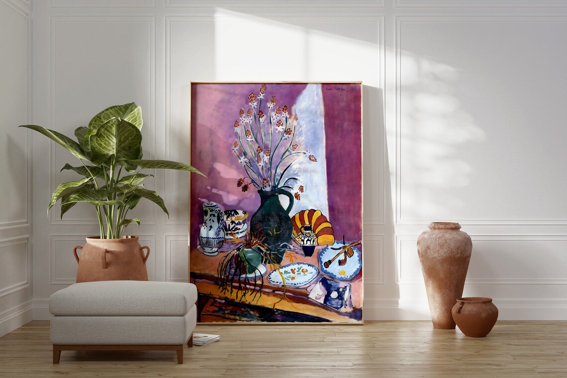 Henri Matisse Still Life With Asphodels Floral Painting Poster - Image 4