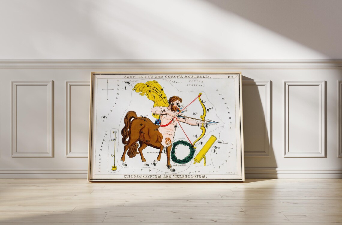 Sagittarius Zodiac Constellation Art Print, Celestial Decor - Image 4