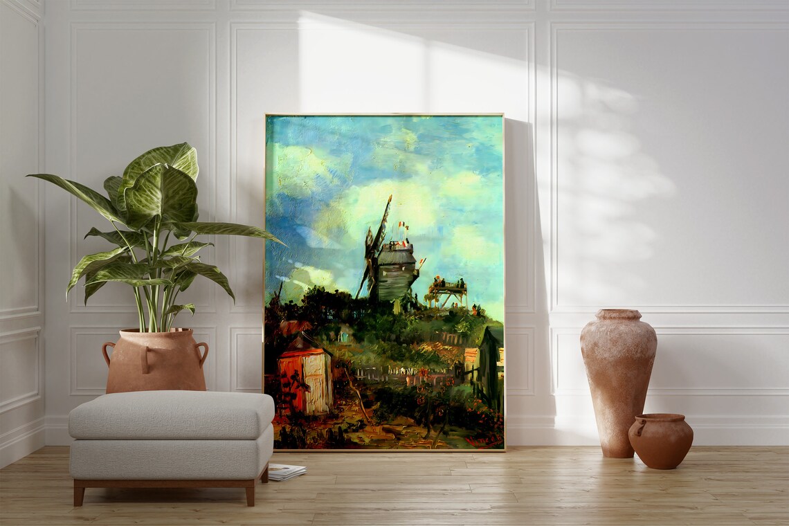 Van Gogh Le Moulin de la Galette Montmartre Windmill Paris Print - Image 2