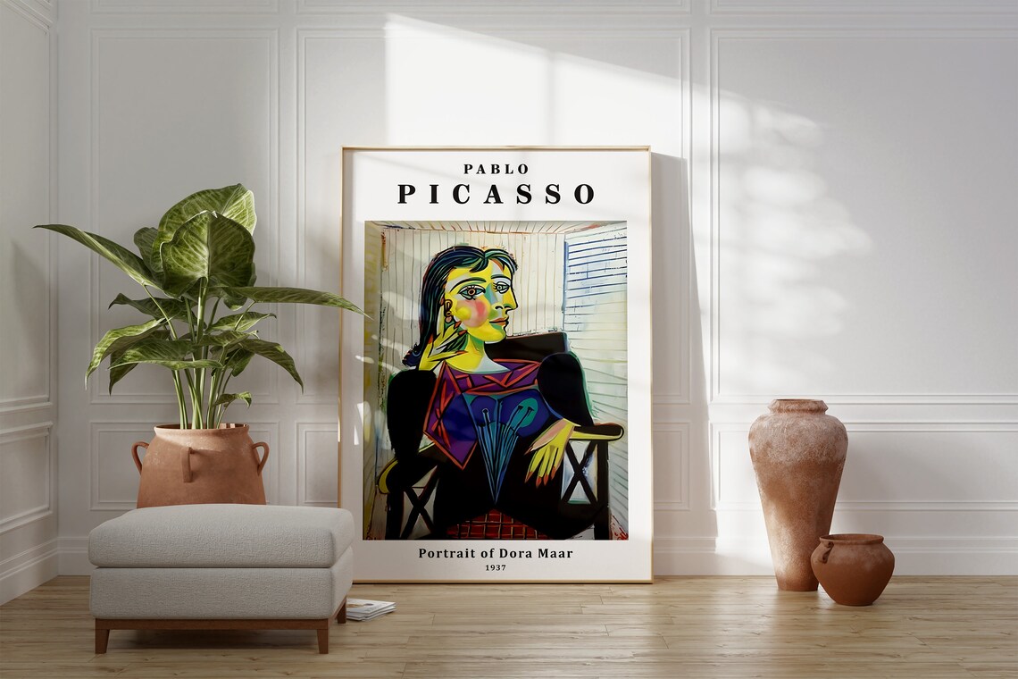 Pablo Picasso Portrait Of Dora Maar 1937 Cubist Masterpiece Art Print - Image 2