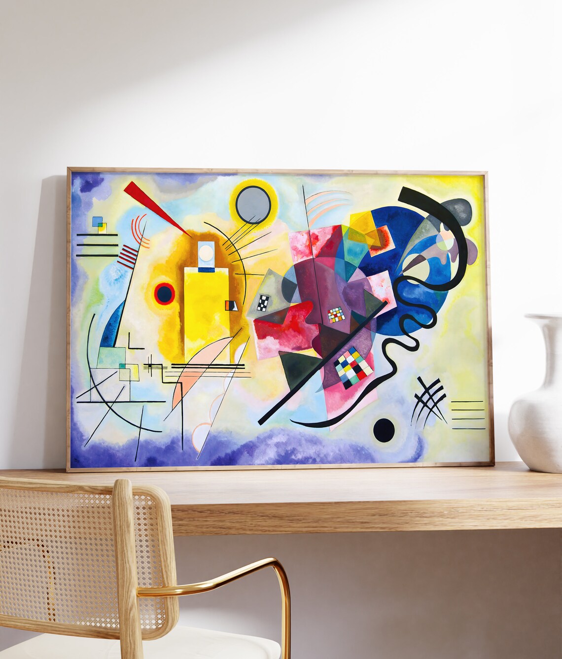Kandinsky-Inspired Abstract Art Print, Modern Geometric