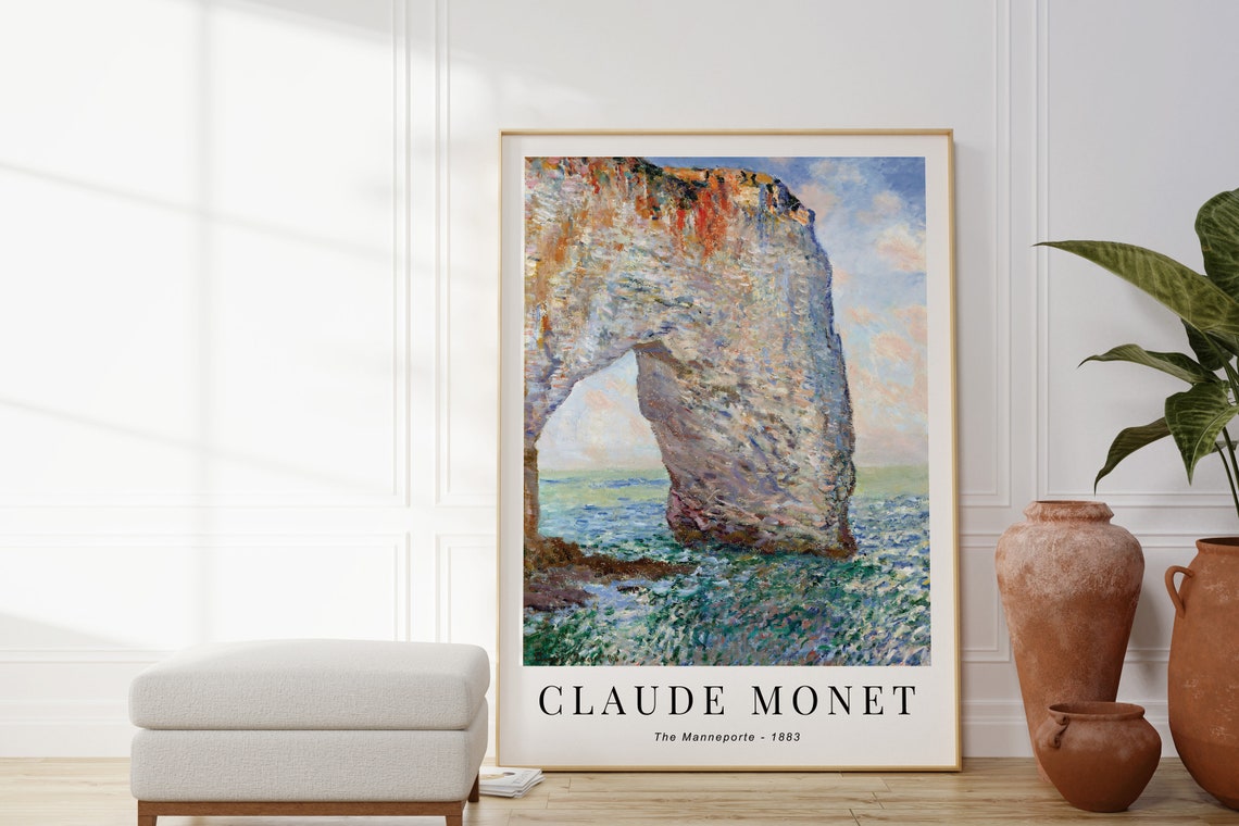 Claude Monet The Manneporte Print Landscape Poster Scenic Sea View Gallery Wall Art Decor Art Lovers Gift Beautiful Impressionism - Image 4