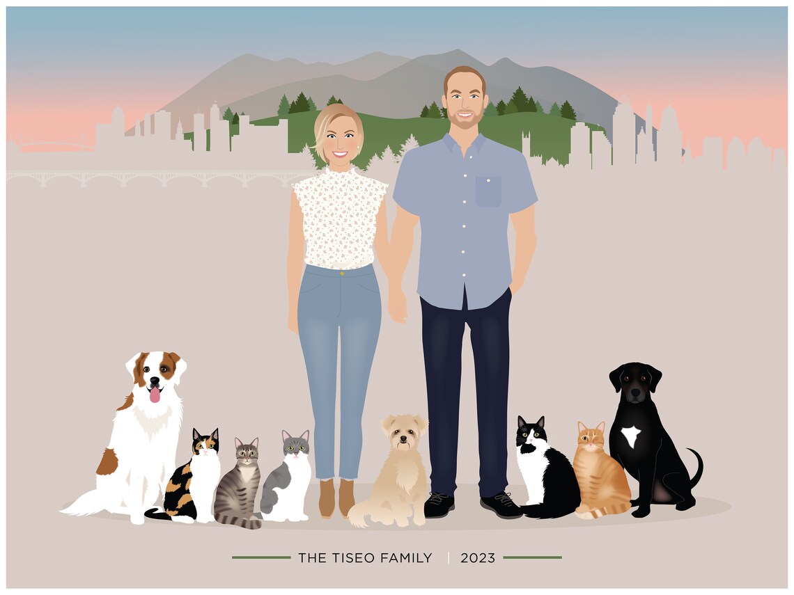 Family Drawing, Add Pet Portrait - Image 5