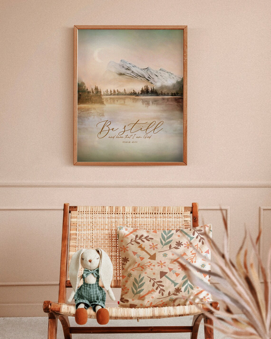 Be Still And Know Bible Verse Art Print, Nursery Decor - Image 2