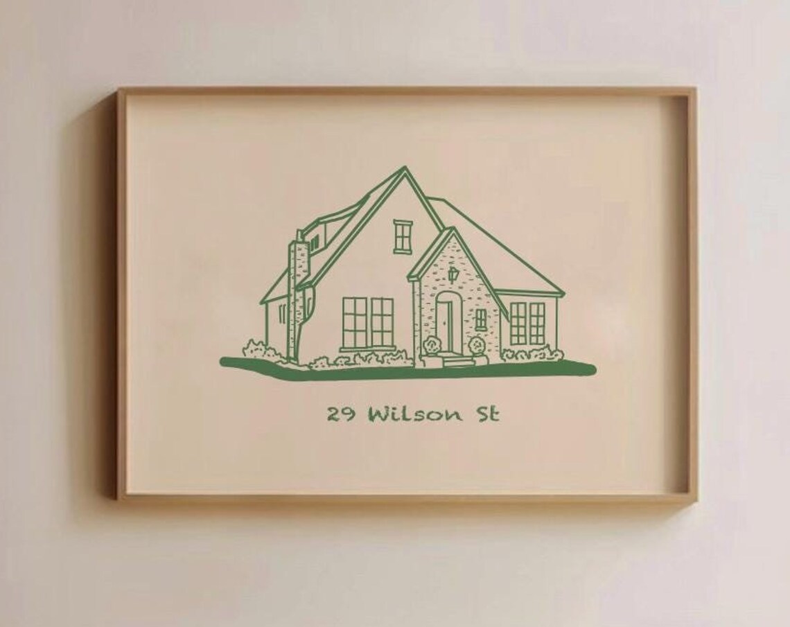 Custom House Illustration, Personalized Line Art Print - Image 2