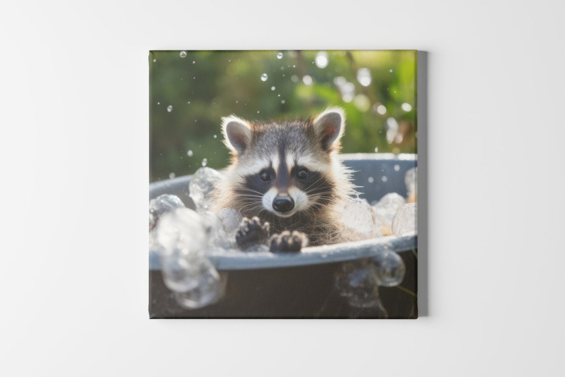 Raccoon Print, Nursery Decor Poster - Image 4