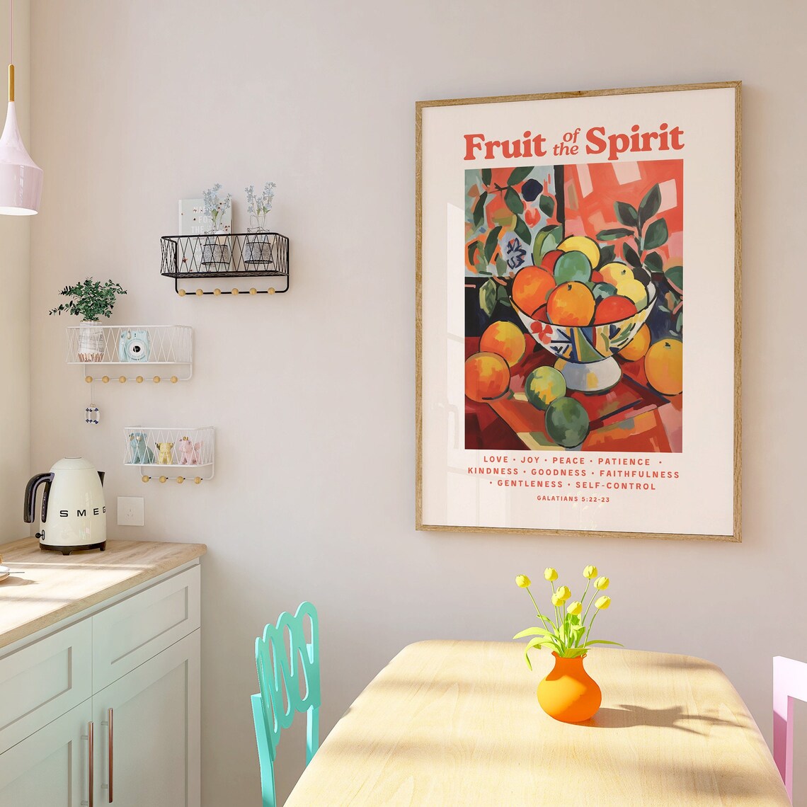 Fruit of the Spirit Fauvist Fruit Bowl Galatians 5 Art Poster - Image 2