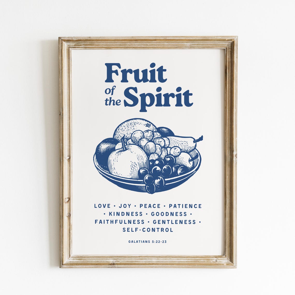 Fruit of the Spirit Galatians 5:22-23 Vintage Fruit Bowl Poster - Image 4