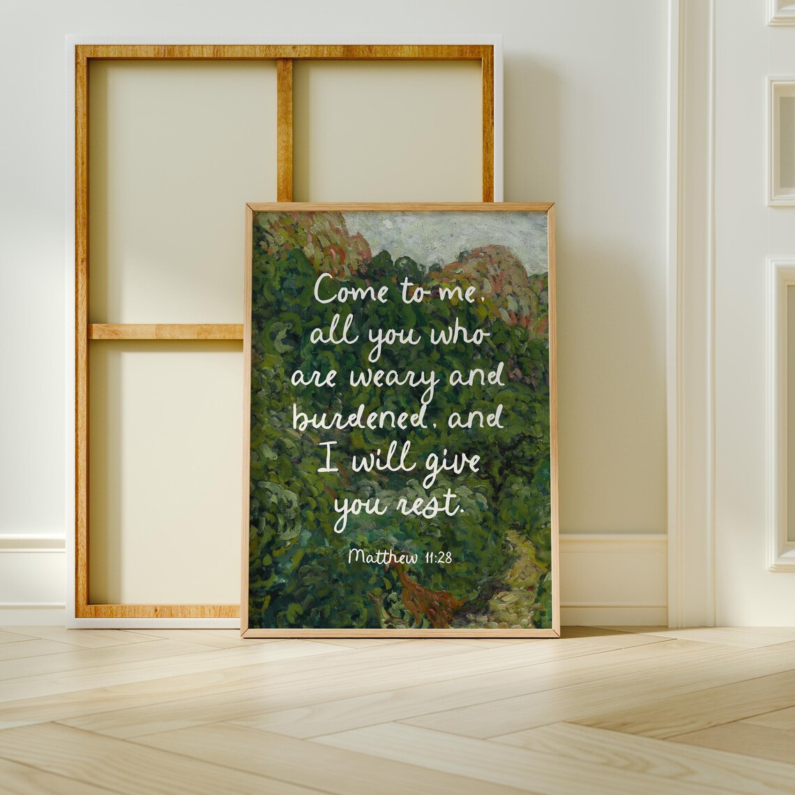 Matthew 11:28 Scripture Art Print, Christian Wall Decor - Image 3