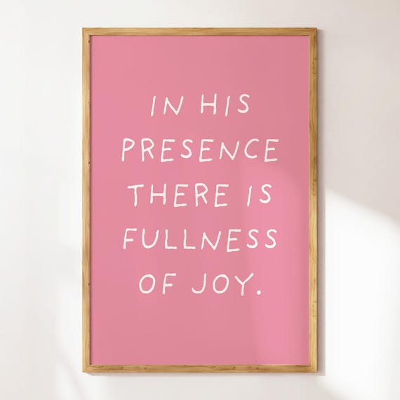 Psalm 1611 Christian Wall Art Minimalist Poster Wall Art Bible Verse Housewarming Gift Pink Wall Art Quote