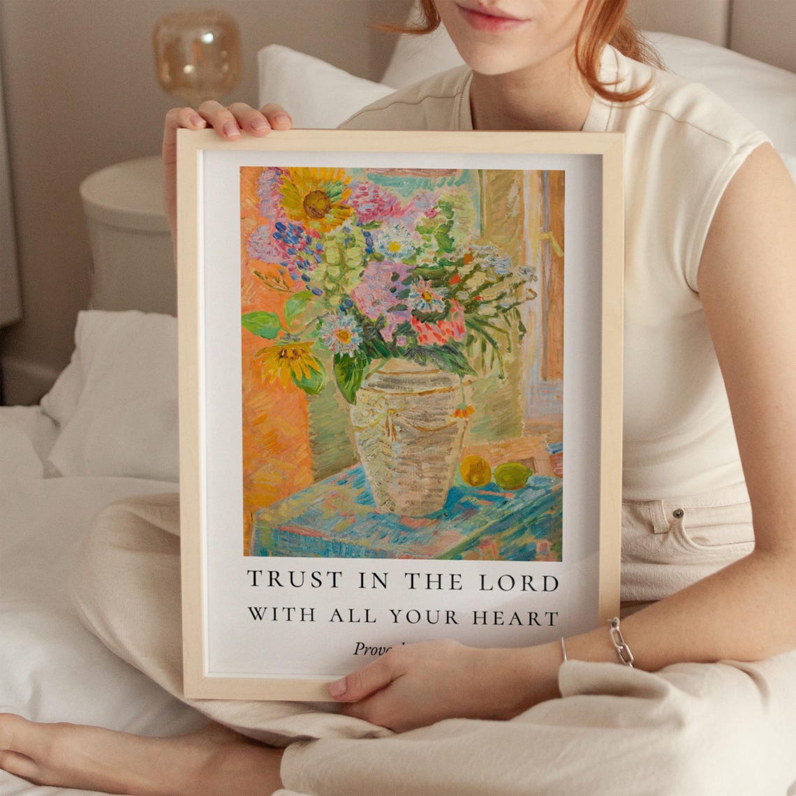 Trust In The Lord Christian Wall Art Bible Verse Wall Art Botanical Art Home Decor Gardencore Prints - Image 4