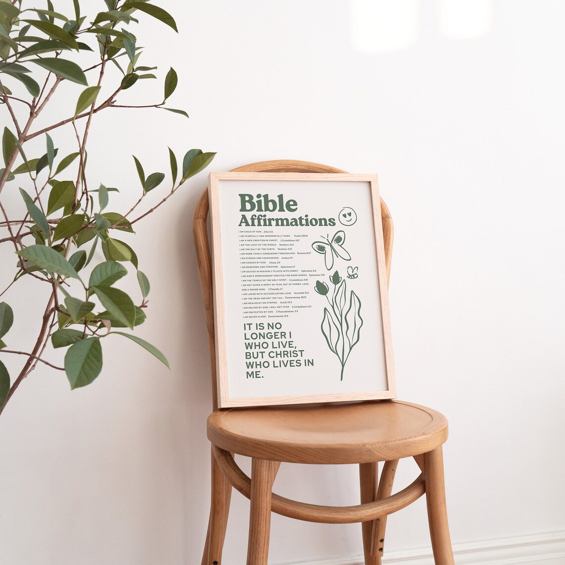 Bible Affirmations Poster, Christian Girl Room Decor - Image 2