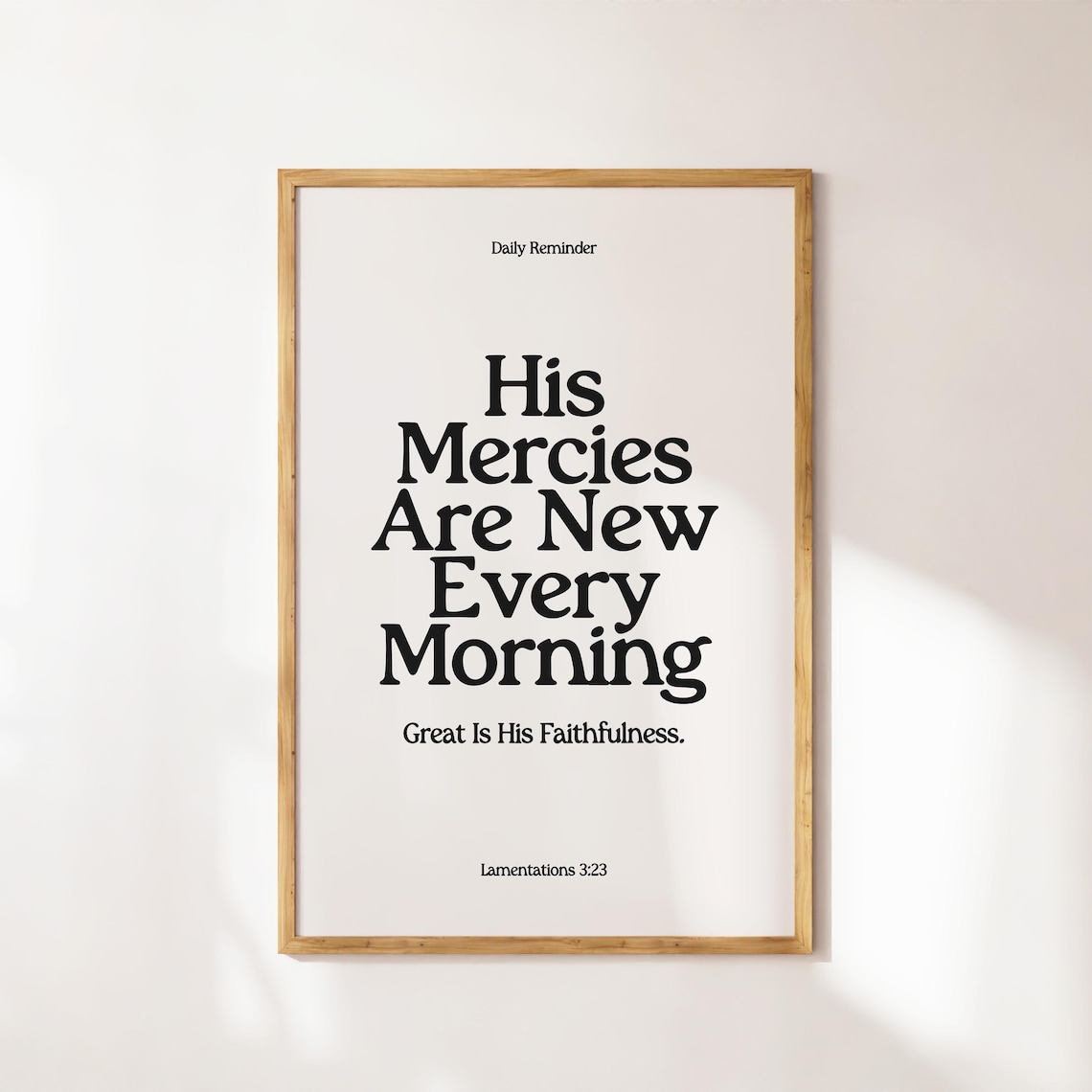 His Mercies Are New Christian Bible Verse Art Print