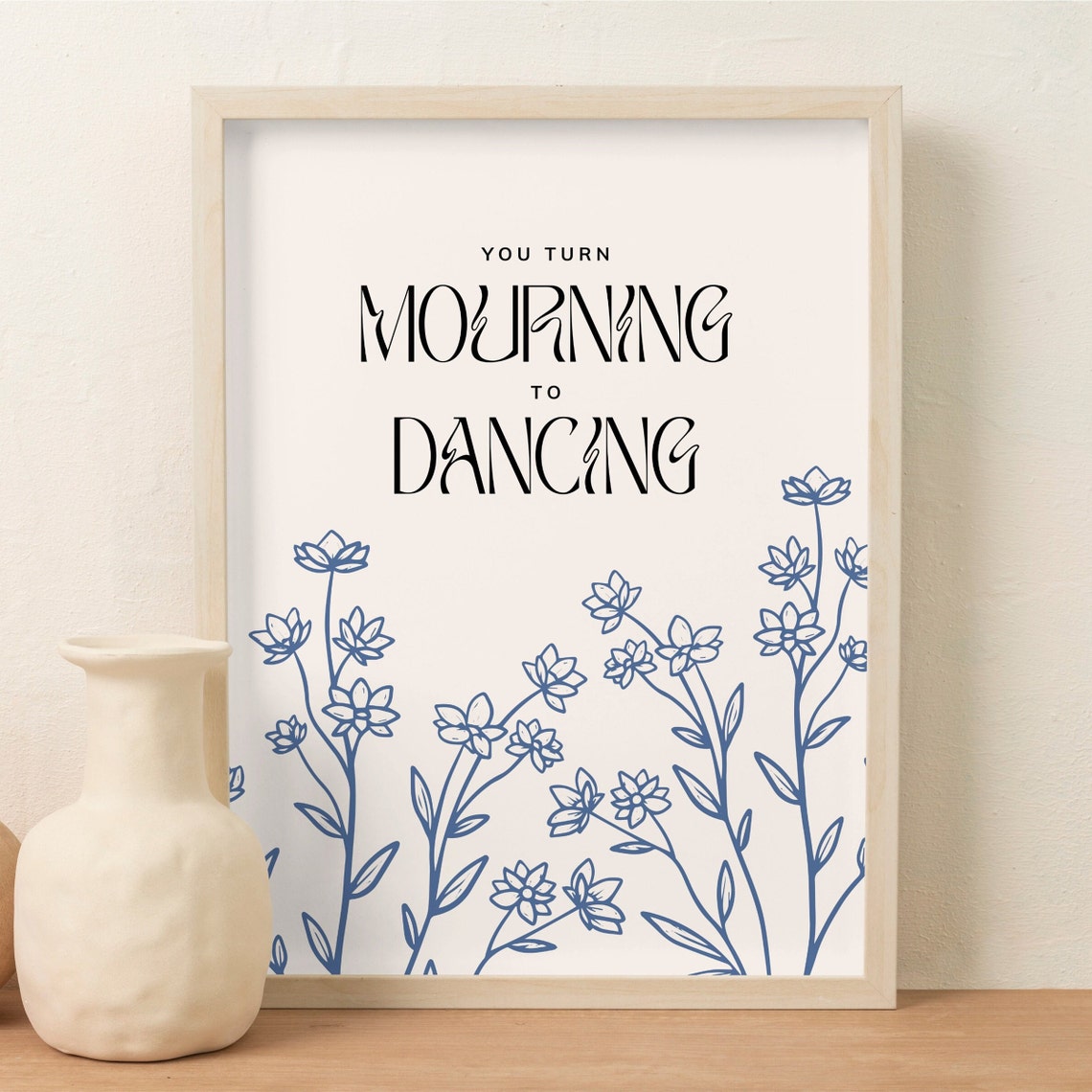 Mourning To Dancing Print Christian Wall Art Wall Art Living Room Decor Bible Verse Scripture God Gift For Her