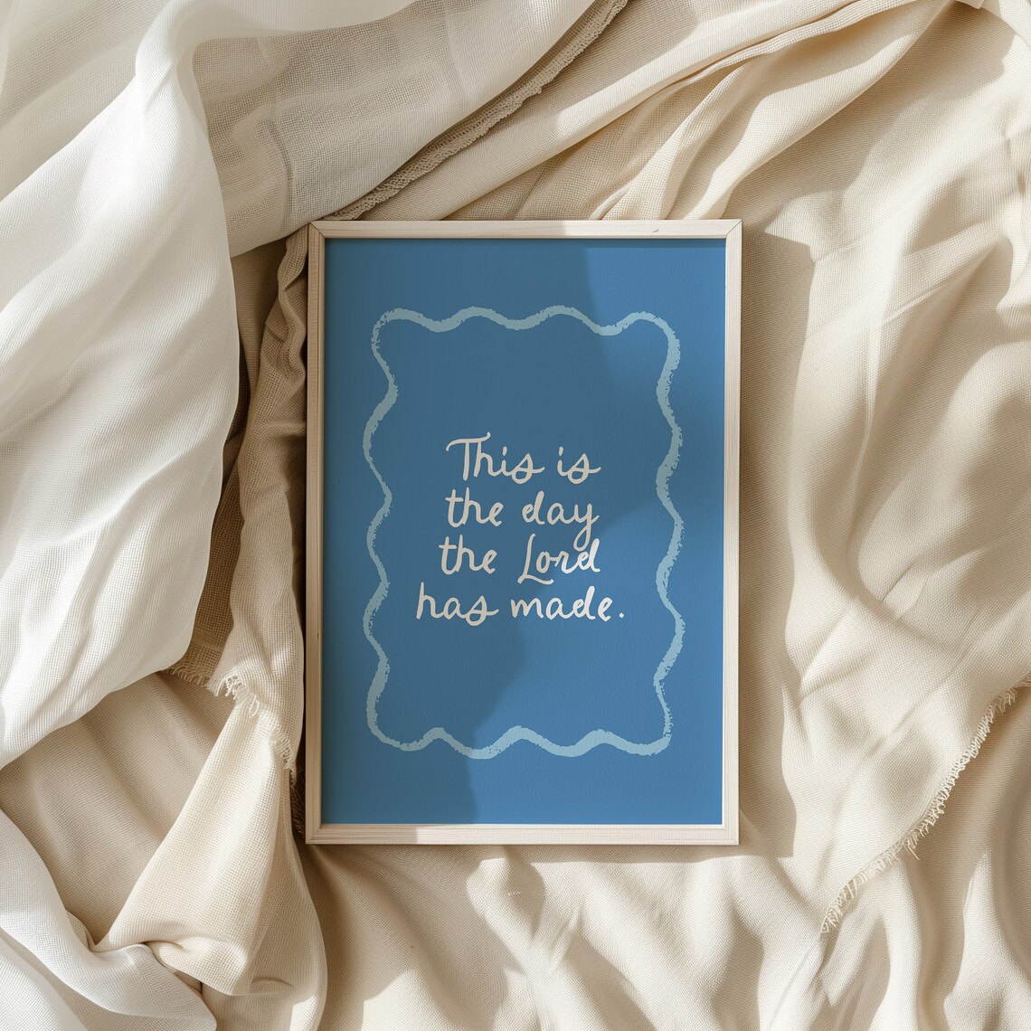 Coastal Christian Bible Verse Quote Art Print