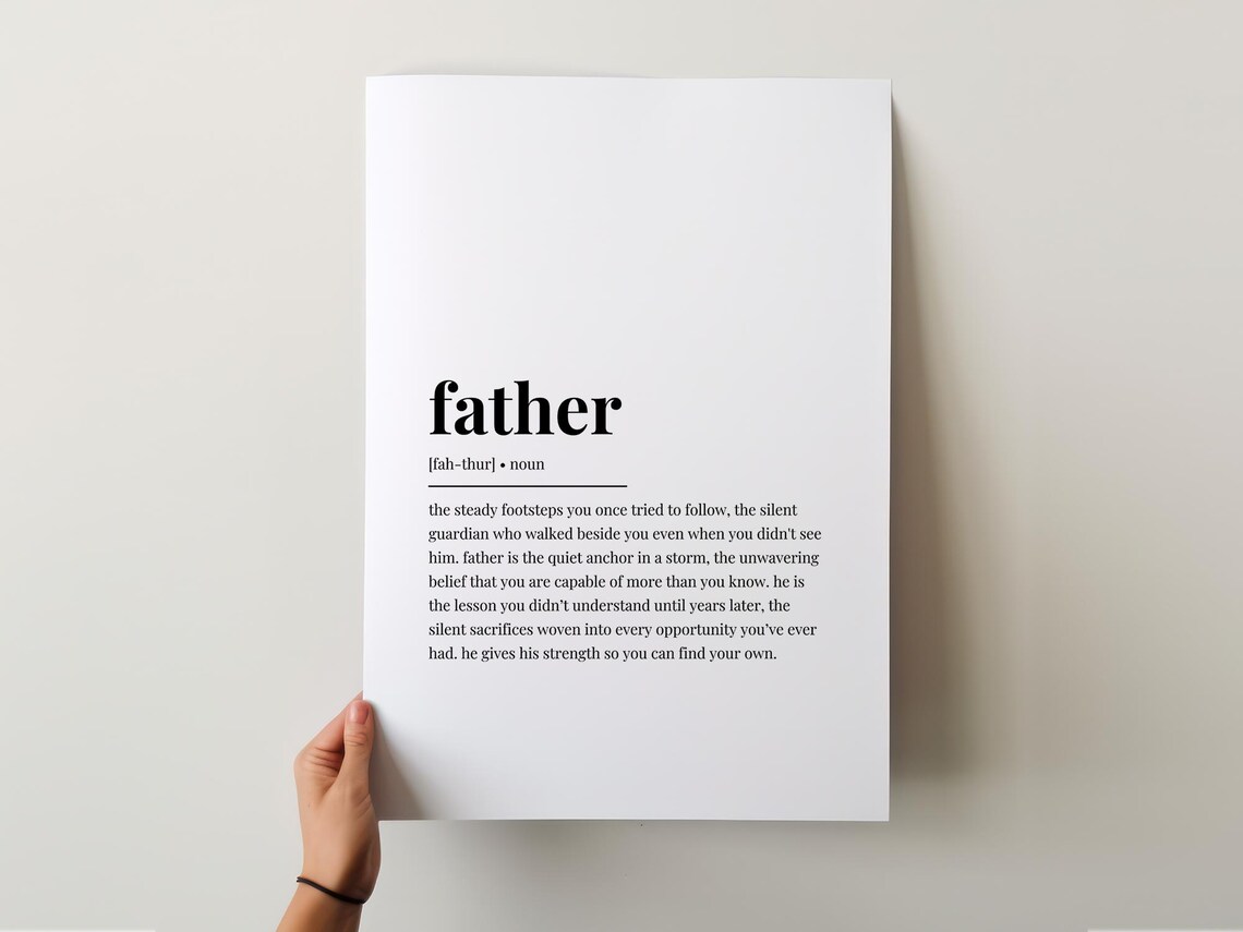 Father Definition, Dad Gift for Fathers Day - Image 3