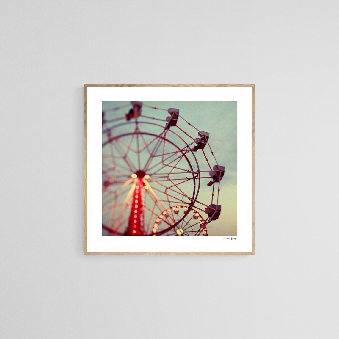 Ferris Wheel Photograph, Carnival Summer Art Print
