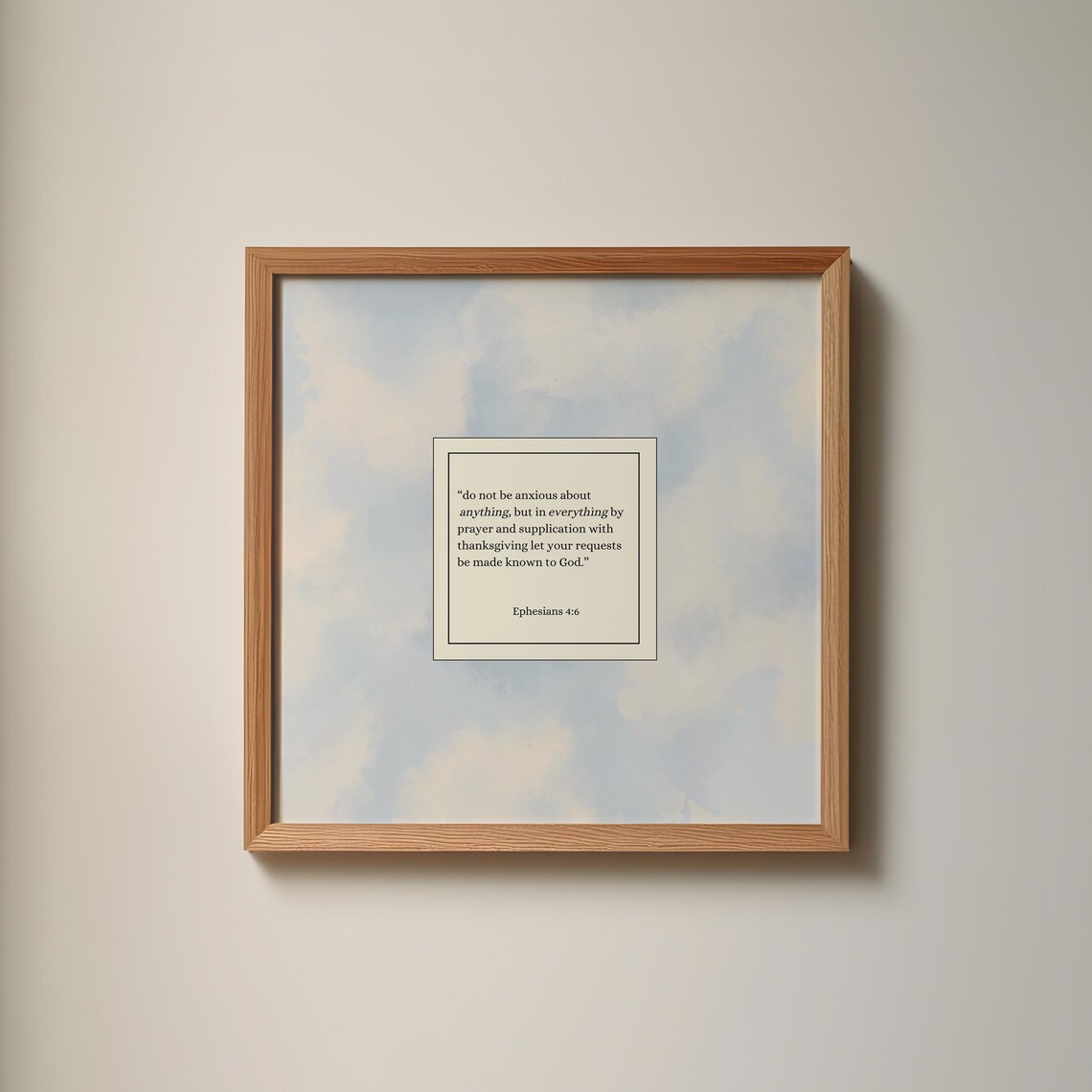 Do Not Be Anxious Scripture, Kitchen Wall Art