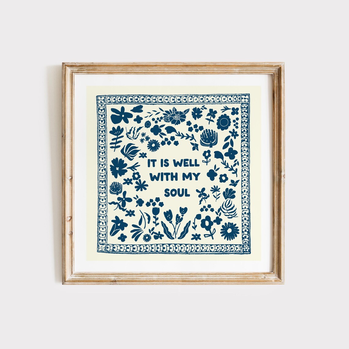 It Is Well Christian Illustration, Living Room Art Print