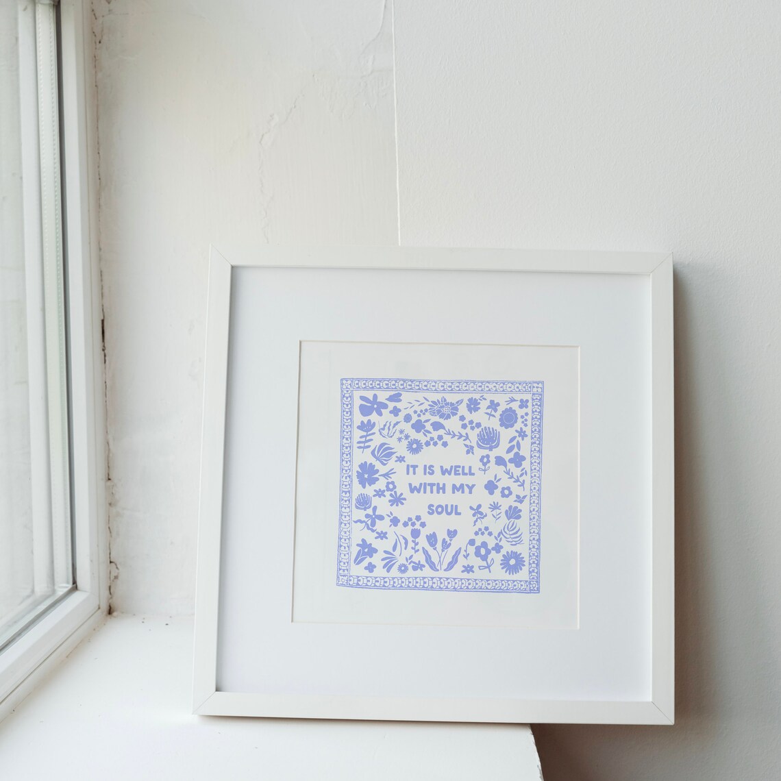 Light Blue It Is Well With My Soul Scripture Print - Image 2